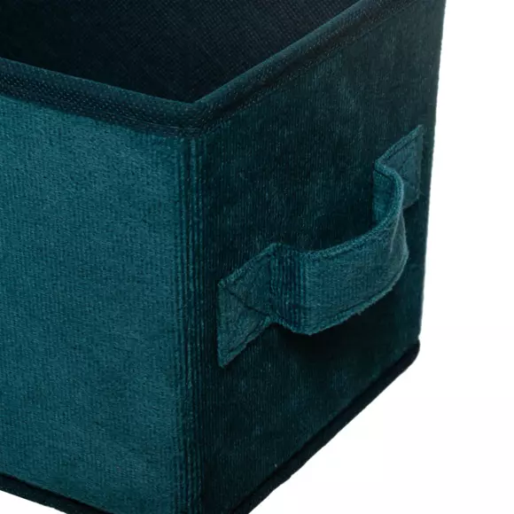 Eminza Panier De Rangement Velours (15 X 31 Cm) Lia Bleu