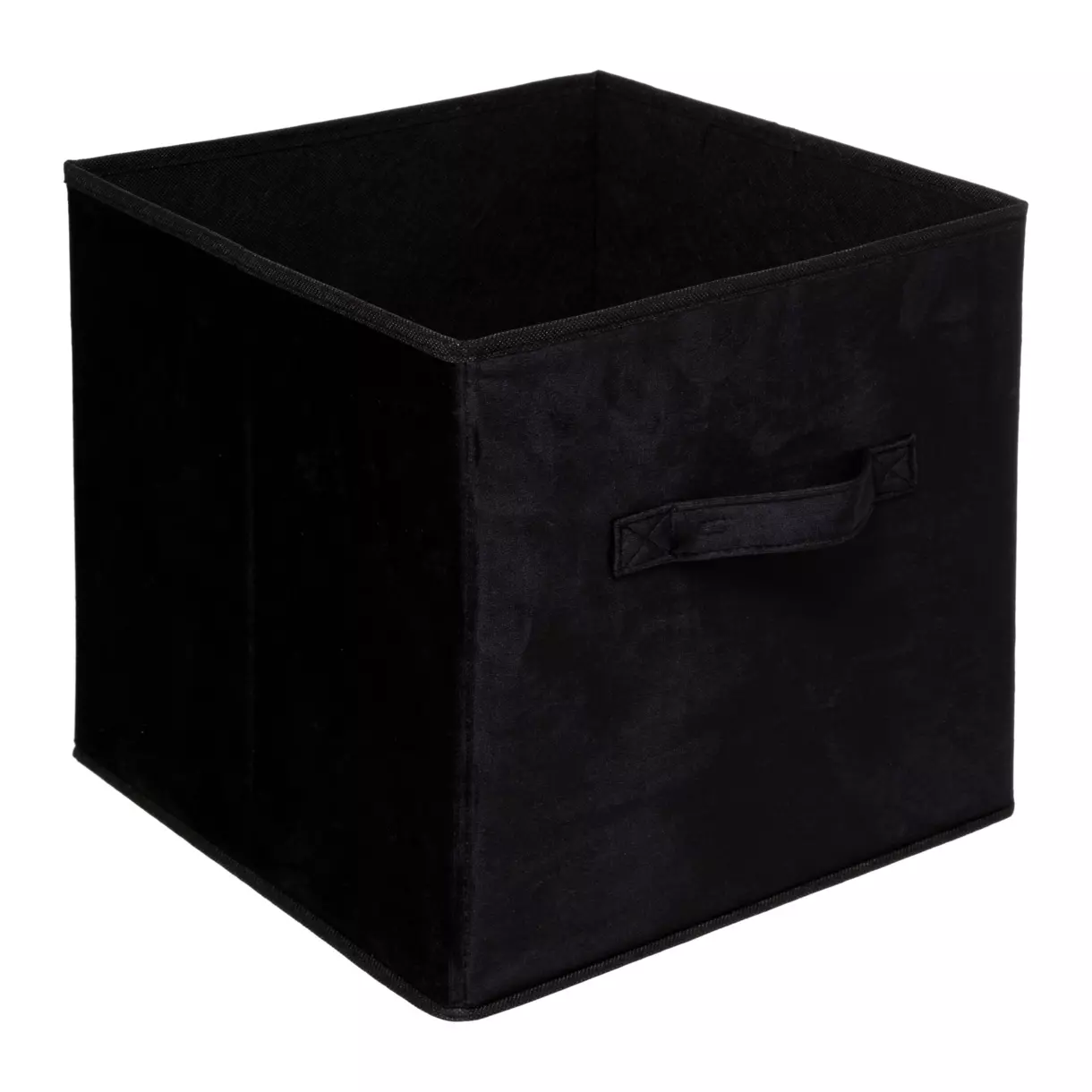 eminza Panier de rangement velours (31 x 31 cm) Marin Noir