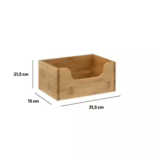 Eminza Panier En Bambou Empilable (31 X 21 Cm) Siao Naturel