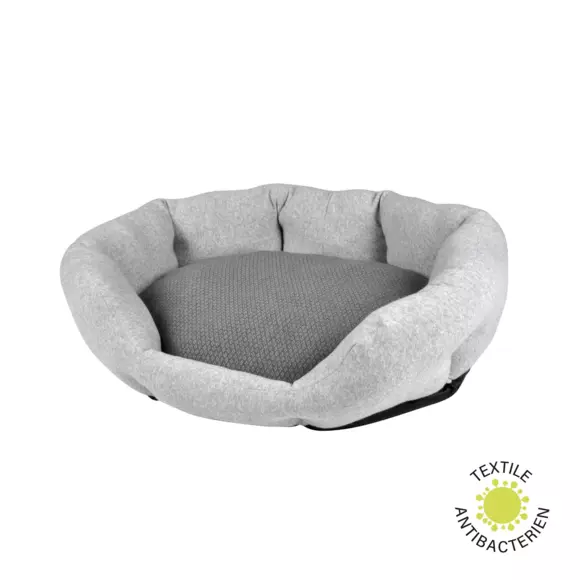 Eminza Panier Ovale Pour Chat Et Chien Graphène L60 Cm Gris