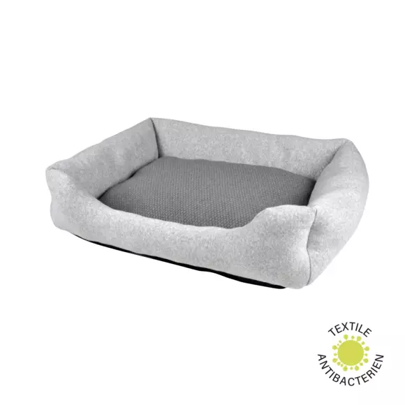 Eminza Panier Rectangle Pour Chat Et Chien Graphène L60 Cm Gris