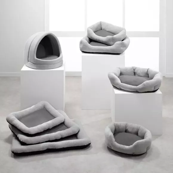 Eminza Panier Rectangle Pour Chat Et Chien Graphène L60 Cm Gris