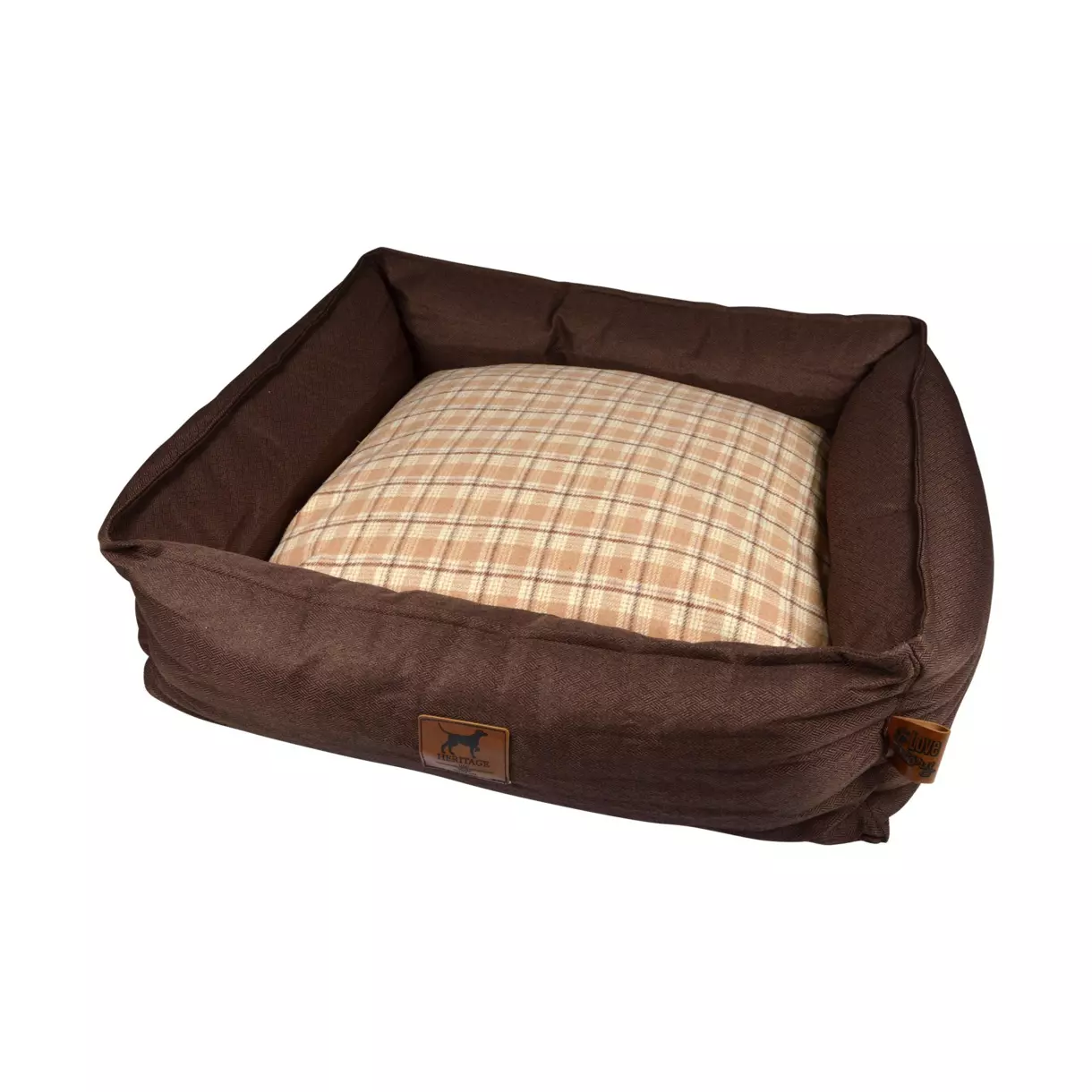 eminza Panier rectangle pour chat et chien Héritage L65 cm Noisette