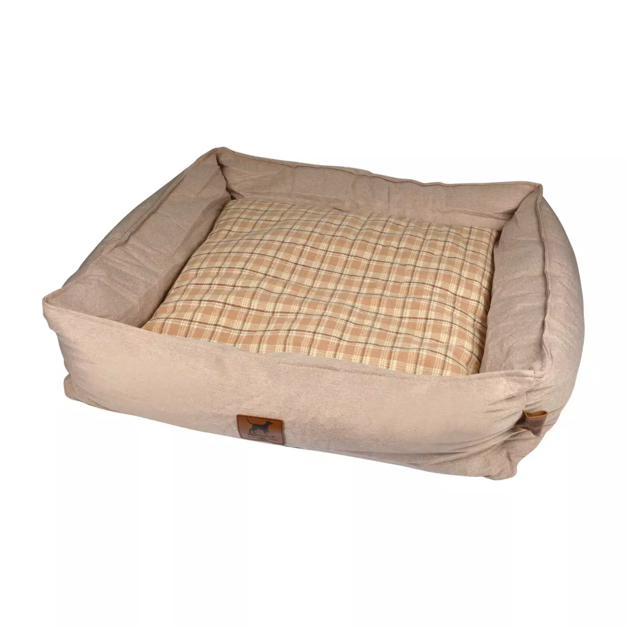 eminza Panier rectangle pour chat et chien Héritage L75 cm Ecru