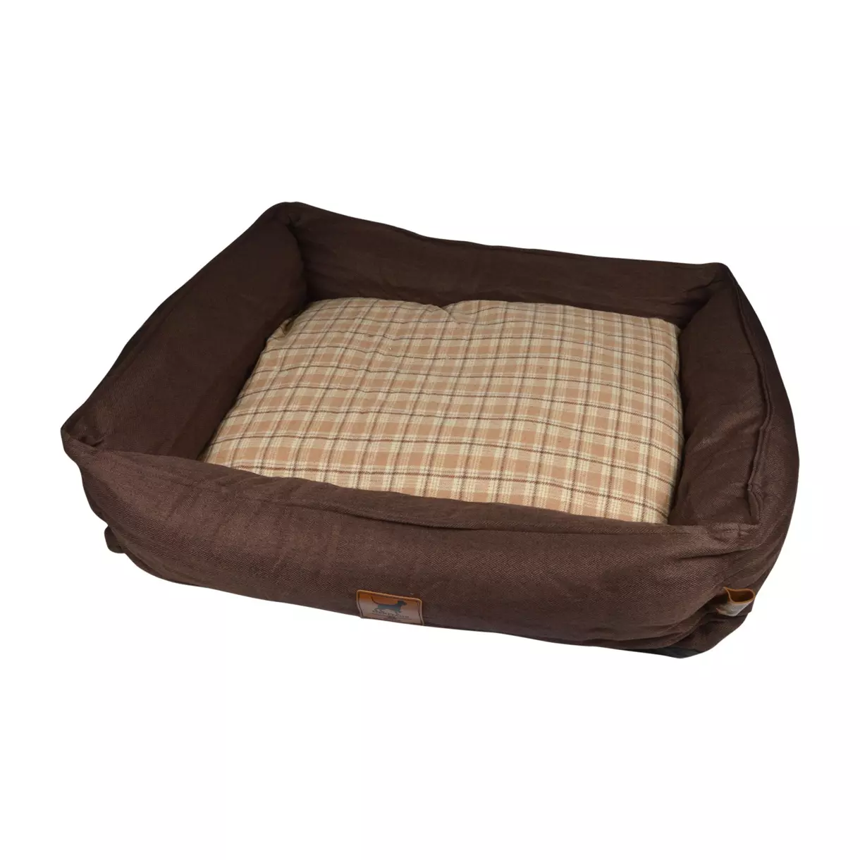 eminza Panier rectangle pour chat et chien Héritage L75 cm Noisette