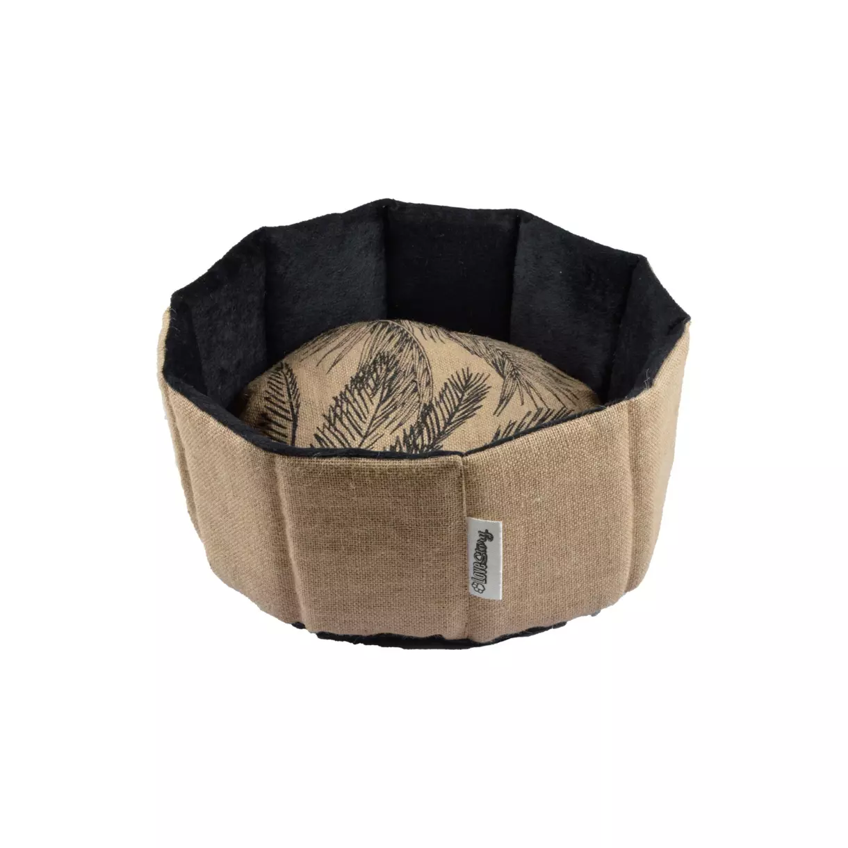 eminza Panier rond pour chat et chien Bahia D50 cm Noir