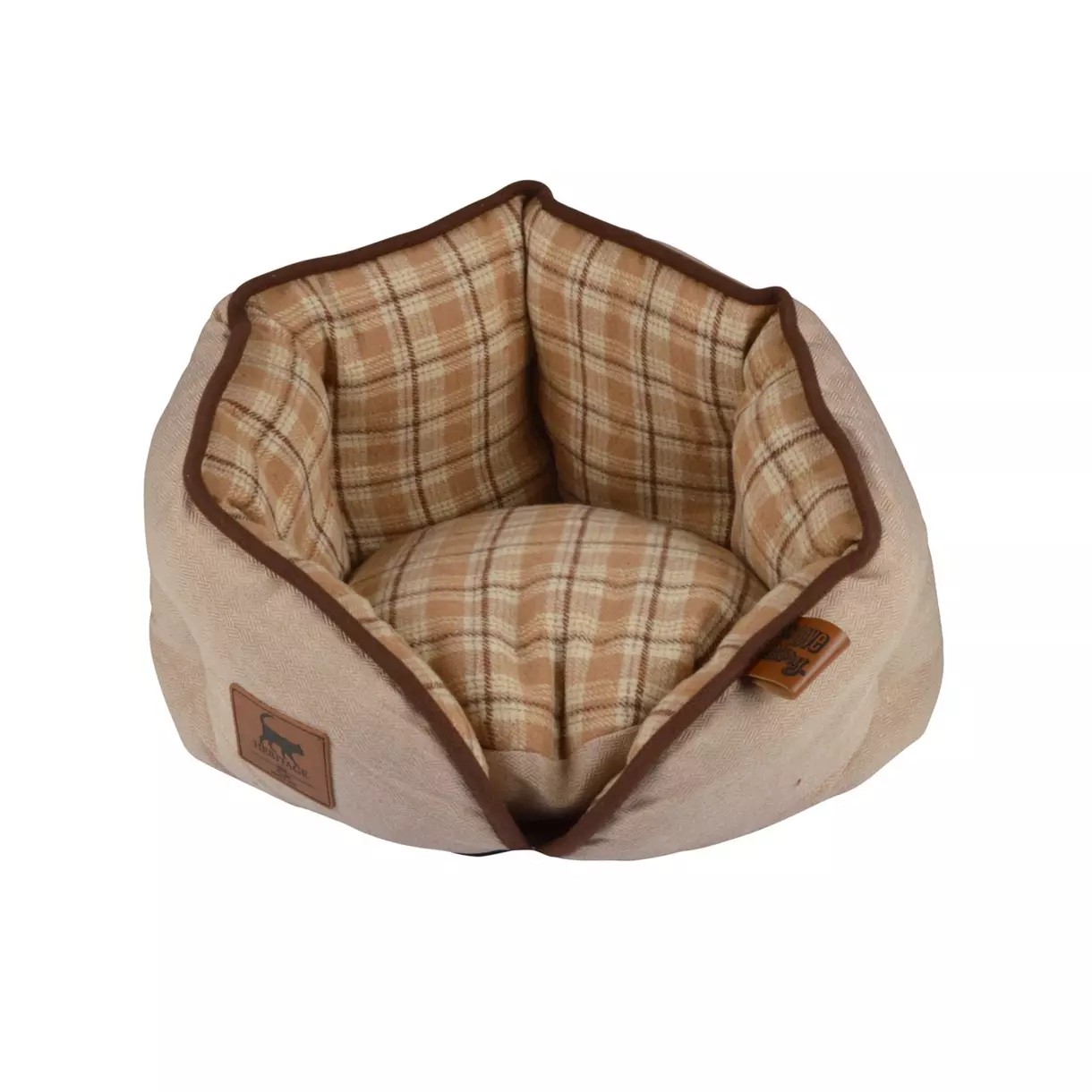 eminza Panier rond pour chat et chien Heritage D40 cm Ecru