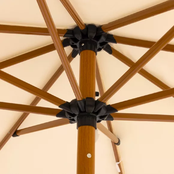 Eminza Parasol De Jardin Rond à Franges (D2 M) Valparaiso Blanc