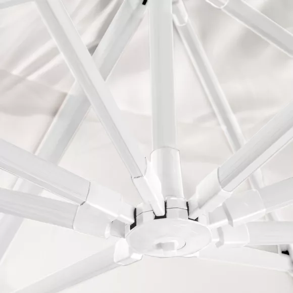 Eminza Parasol Déporté Rectangulaire Aluminium (4 X 3 M) Yucatan Blanc