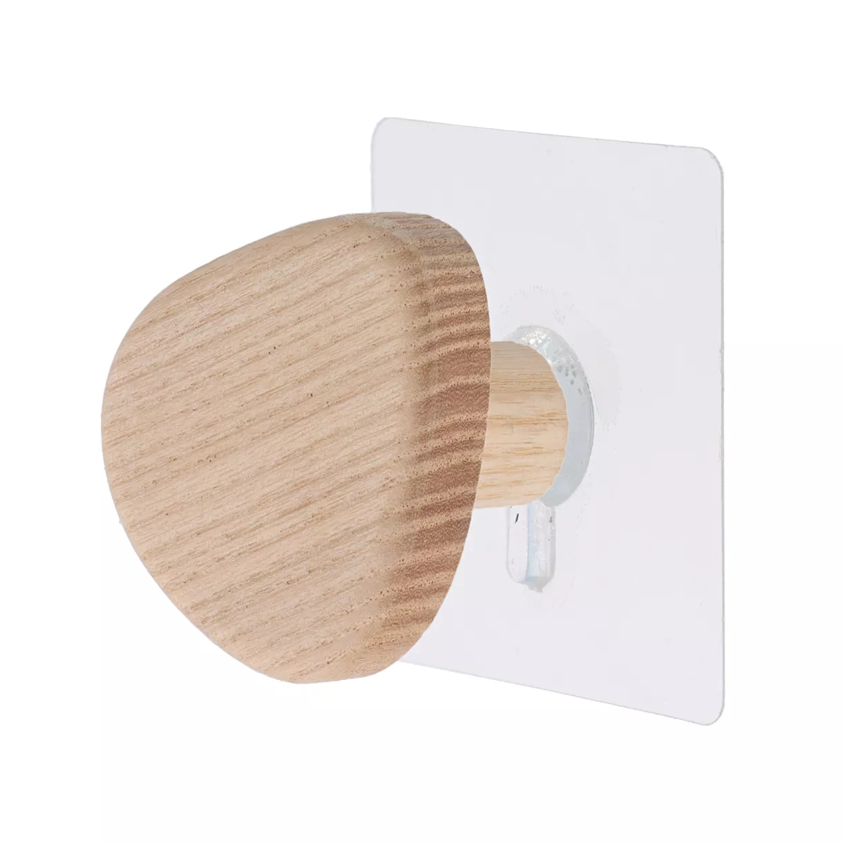eminza Patère murale adhésive (D6 5 cm) Galet Naturel