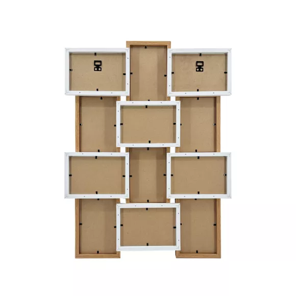 Eminza Pêle-mêle Mural 12 Photos Bois (H59 Cm) Zola Beige