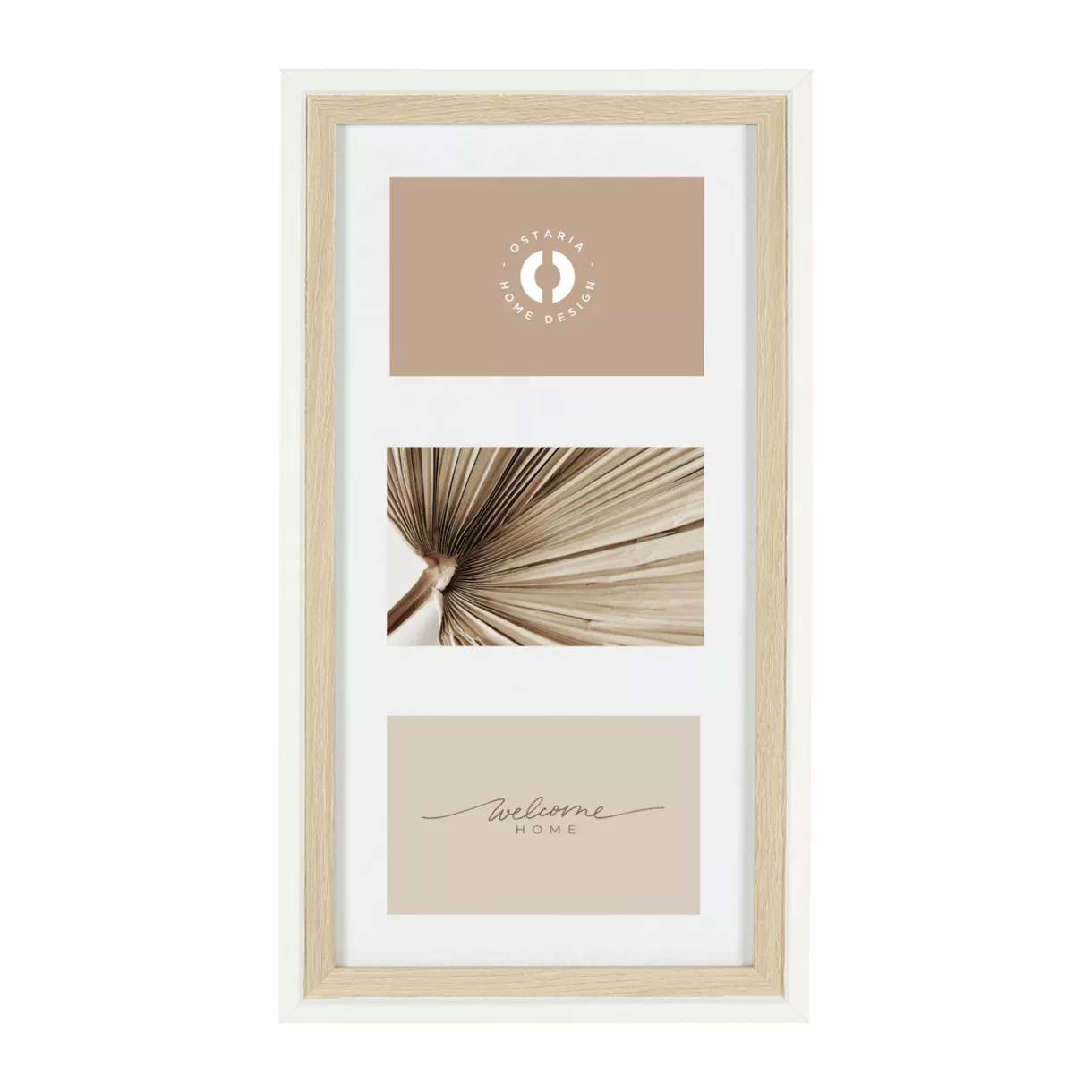 eminza Pêle-mêle mural 3 photos (24 x 44 cm) Cali Beige