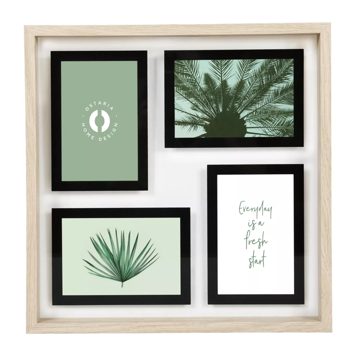 eminza Pêle-mêle mural 4 photos (36 x 36 cm) Néo Beige