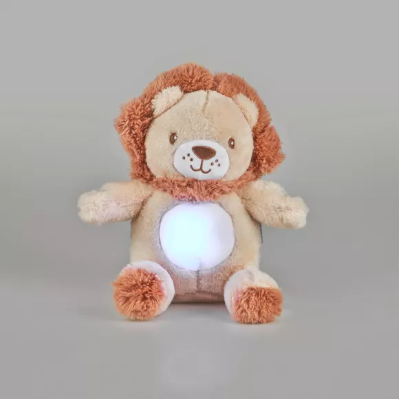 Eminza Peluche Veilleuse Et Musicale Bébé Lion Marron