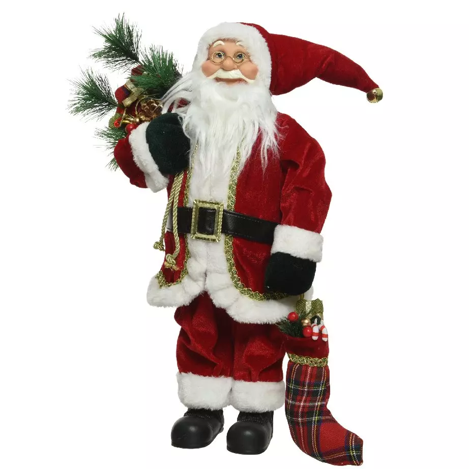 eminza Père Noël déco Traditionnel (H45 cm) Santa Claus