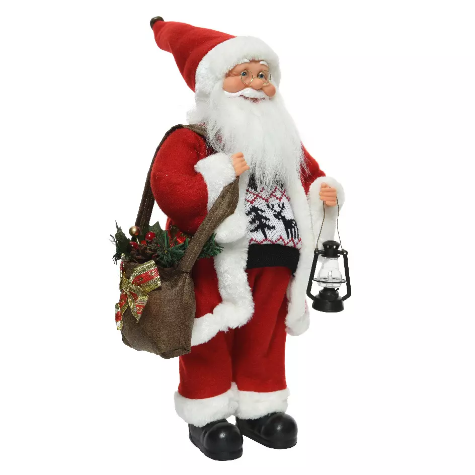 eminza Père Noël déco Traditionnel (H60 cm) Hippolyte