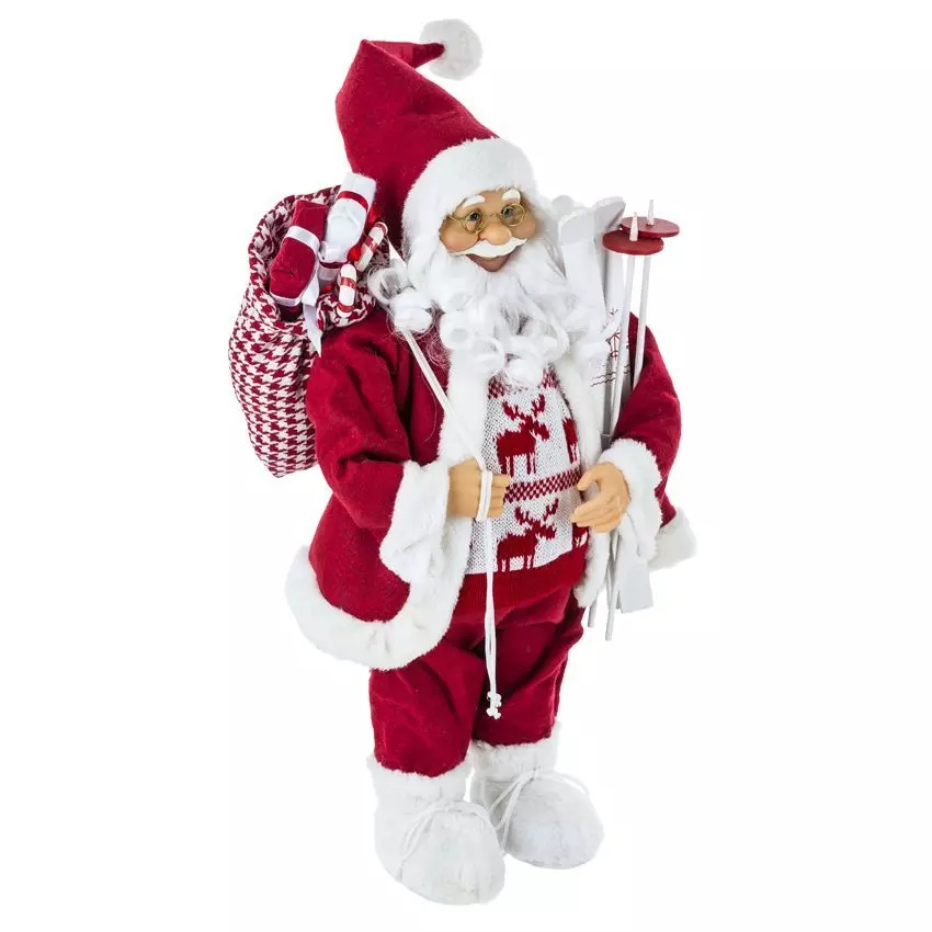 eminza Père Noël déco Traditionnel (H61 cm) Florestan