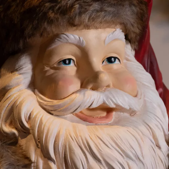 Eminza Père Noël Traditionnel Géant (H166 Cm) Klaus Et Les Cadeaux