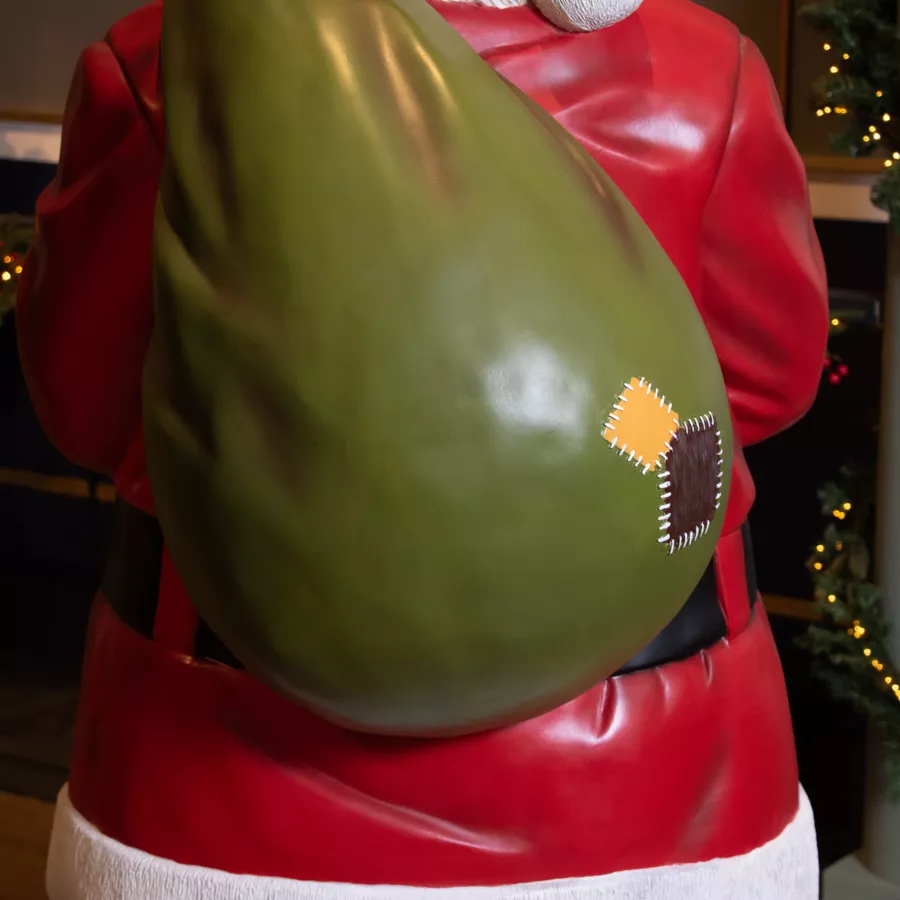 Eminza Père Noël Traditionnel Géant (H182 Cm) Klaus Silence J'arrive