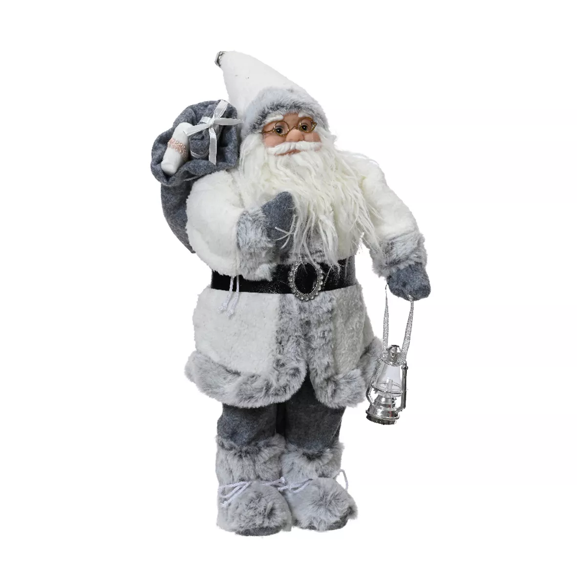 eminza Père Noël traditionnel (H45 cm) Emile Neige d'hiver