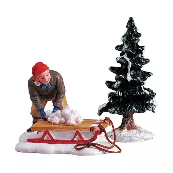 Eminza Personnage Lemax Bataille De Boules De Neige