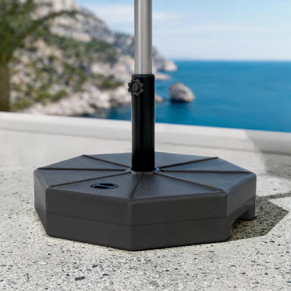 eminza Pied de parasol universel à remplir 28L Noir