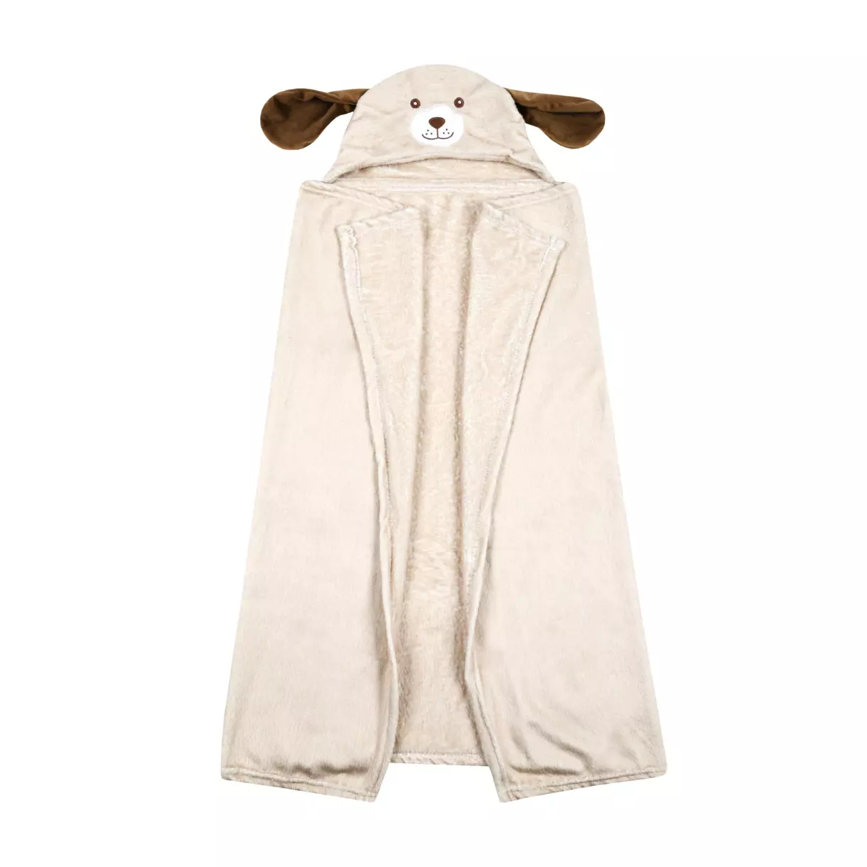 eminza Plaid à capuche enfant (100 x 75 cm) Théo Beige