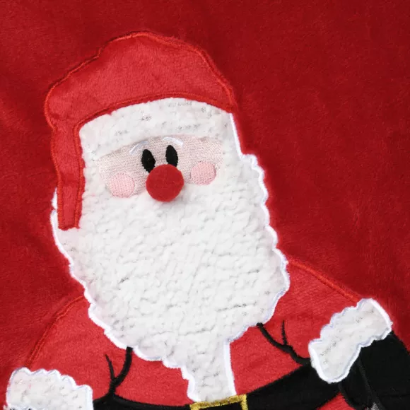 Eminza Plaid De Noël (125 X 150 Cm) Edgard Père Noël Rouge