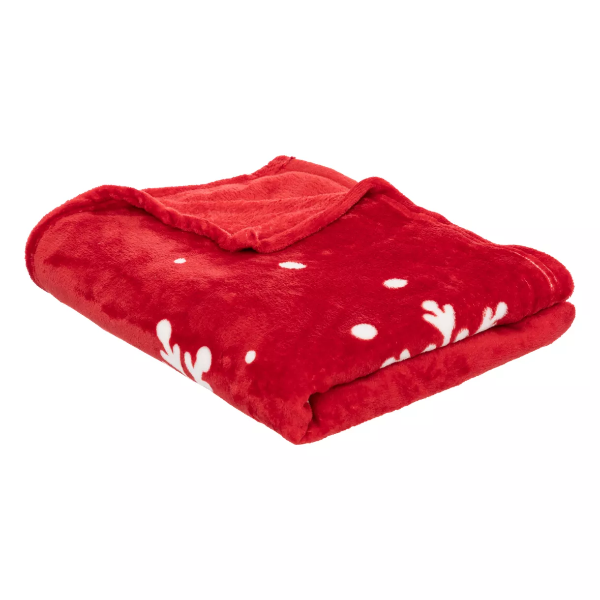 eminza Plaid de Noël (130 x 180 cm) Merry Christmas Rouge