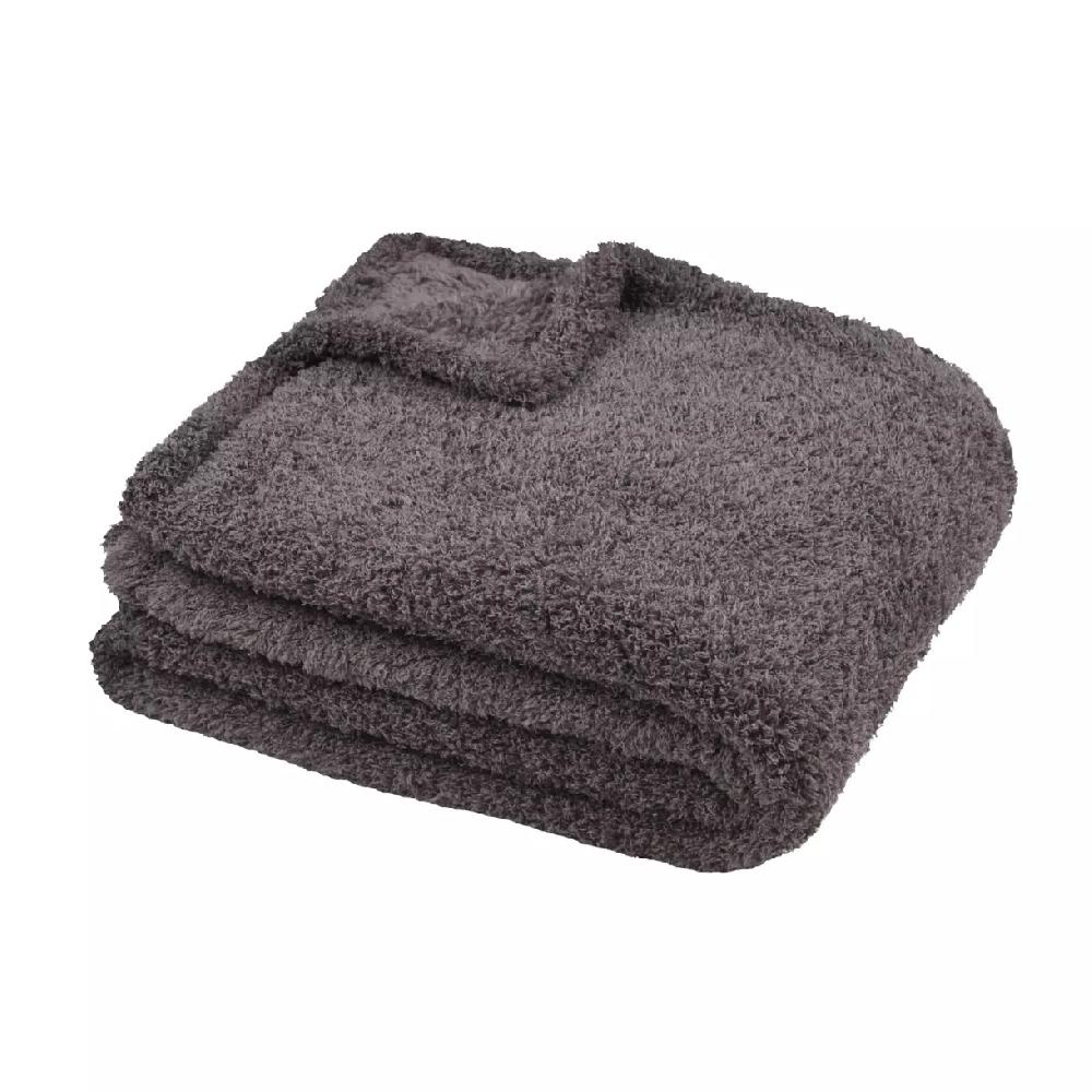 eminza Plaid doux (130 x 160 cm) Montreal Gris anthracite