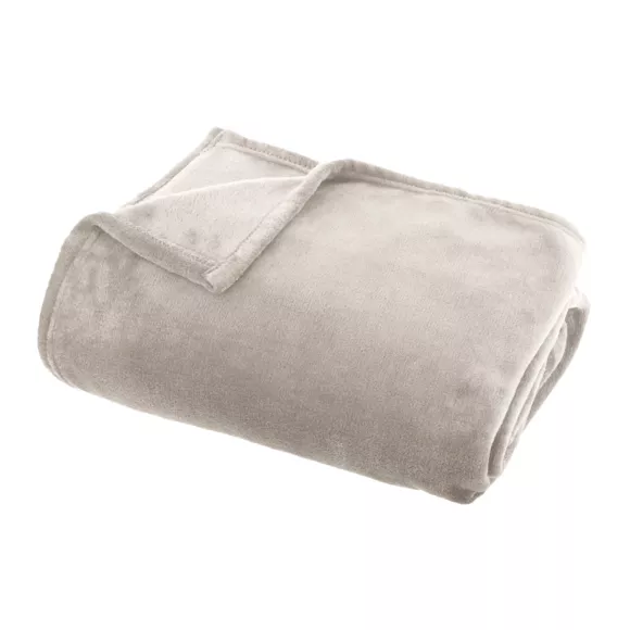 Eminza Plaid Doux Flanelle (130 X 180 Cm) Didou Beige Grège