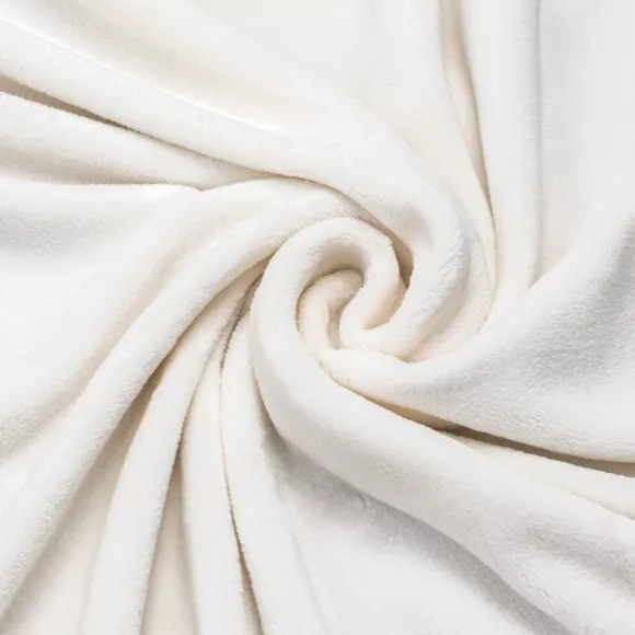 Eminza Plaid Doux Flanelle (130 X 180 Cm) Didou Ivoire