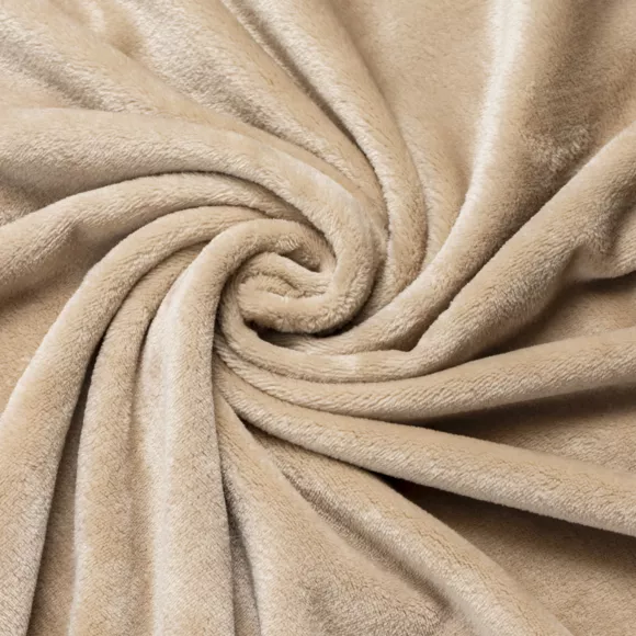 Eminza Plaid Doux Flanelle (220 X 240 Cm) Didou Marron Glacé