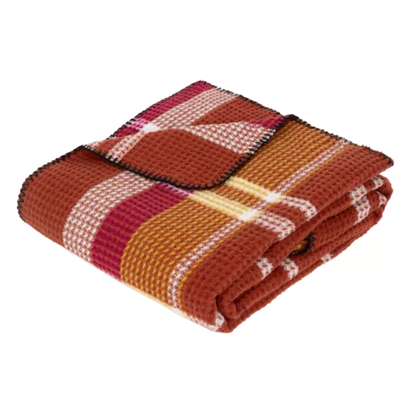 Eminza Plaid Doux Nid D'abeille (130 X 180 Cm) Owen Terracotta