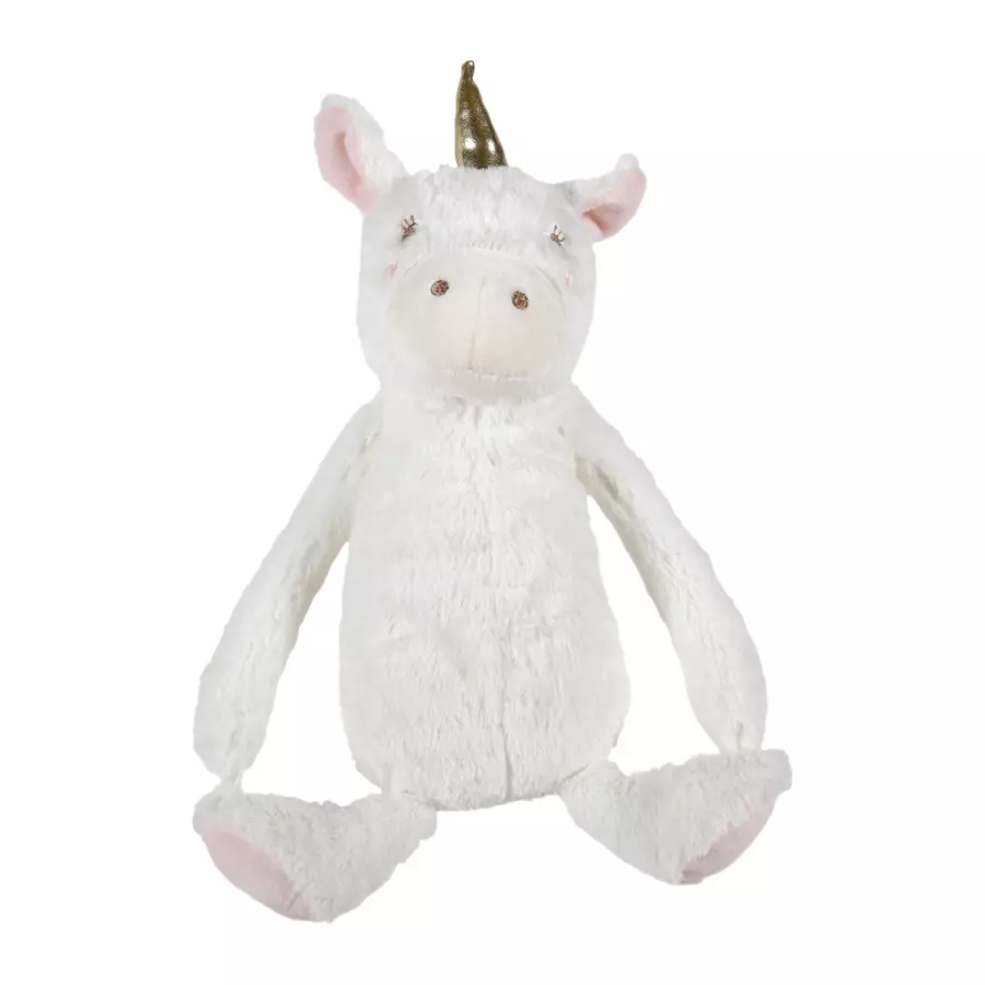Eminza Plaid Enfant Doux (90 X 75 Cm) Et Peluche Licorne Rose