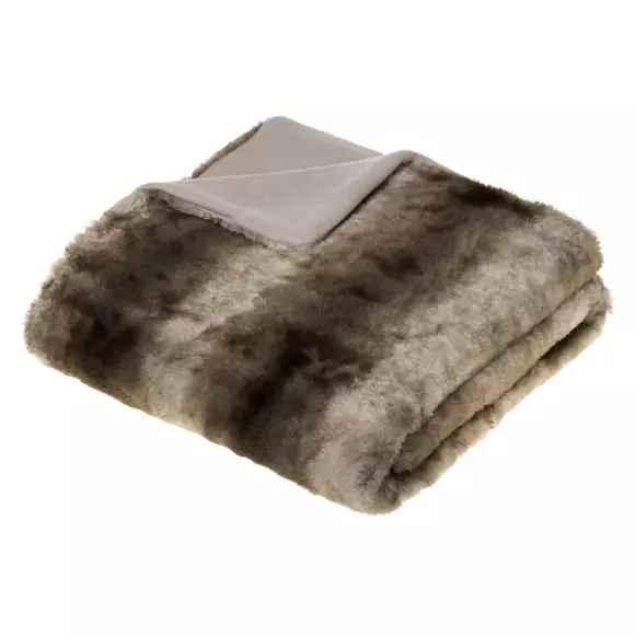 Eminza Plaid Fausse Fourrure (120 X 160 Cm) Grizzly Beige