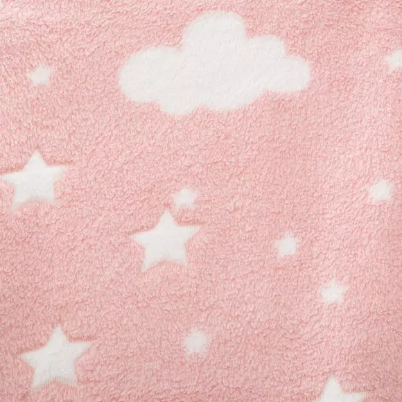 Eminza Plaid Polaire Phosphorescent Enfant (125 X 150 Cm) Voie Lactée Rose