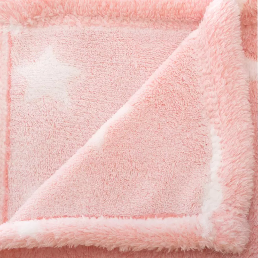 Eminza Plaid Polaire Phosphorescent Enfant (125 X 150 Cm) Voie Lactée Rose