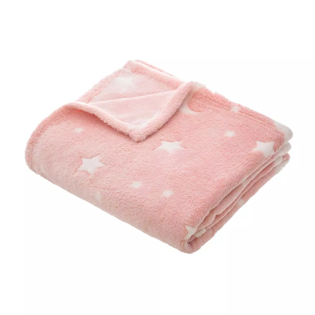 eminza Plaid polaire phosphorescent enfant (125 x 150 cm) Voie lactée Rose