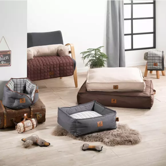 Eminza Plaid Pour Chat/chien Héritage L100 Cm Noisette