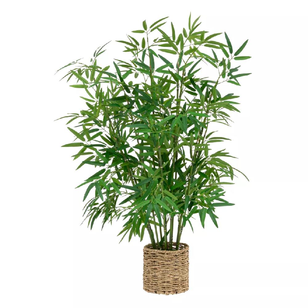 eminza Plante artificielle avec pot tressé (H100 cm) Bambou Ly eminza Plante artificielle avec pot tressé (H100 cm) Bambou Ly