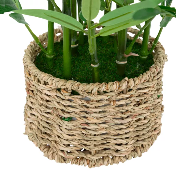 Eminza Plante Artificielle En Pot Tressé (H46 Cm) Bambou Ly