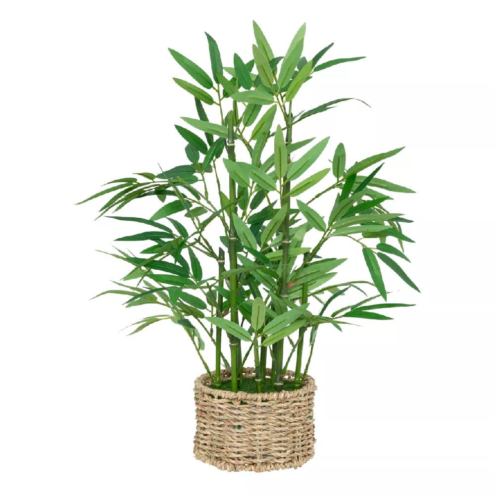 eminza Plante artificielle en pot tressé (H46 cm) Bambou Ly eminza Plante artificielle en pot tressé (H46 cm) Bambou Ly