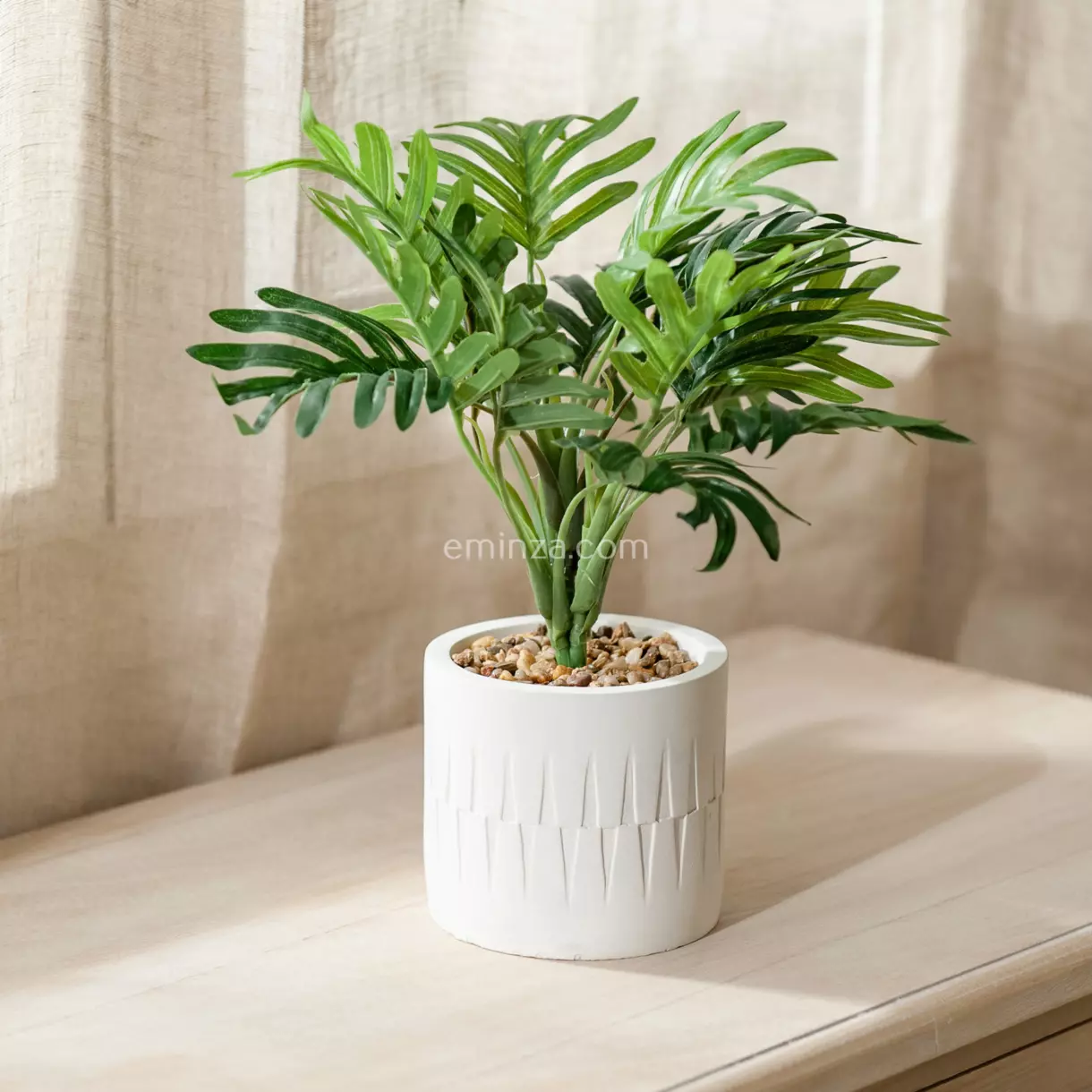 eminza Plante artificielle (H28 cm) Plante grasse en pot
