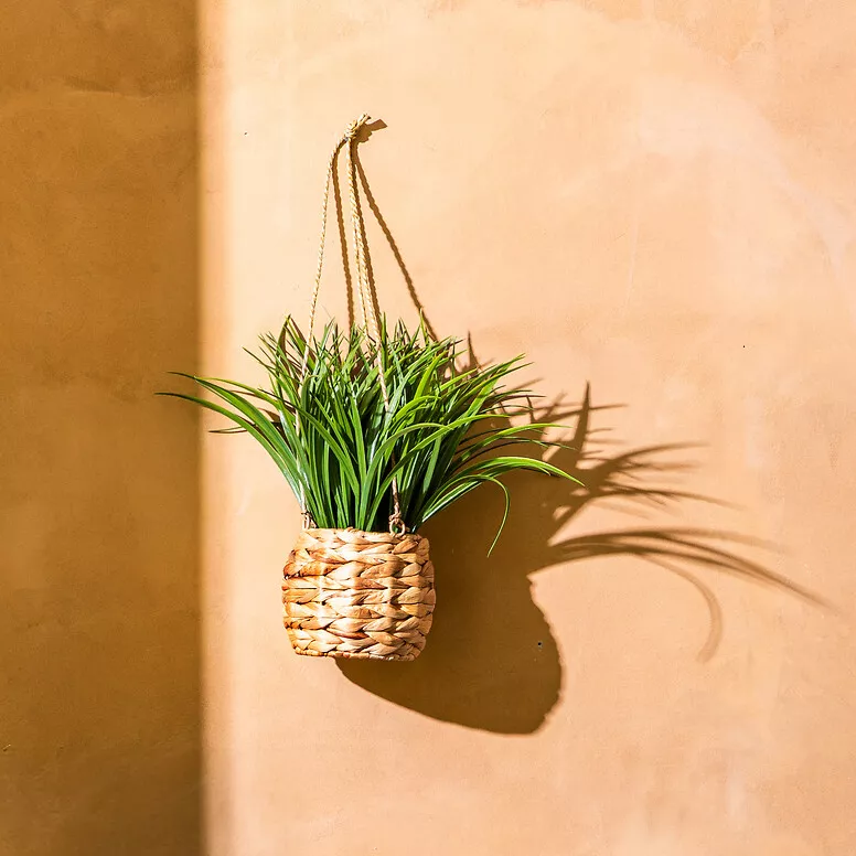 eminza Plante artificielle suspendue dans pot tressé (H27 cm) Moda Costa