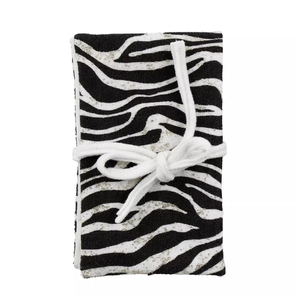 eminza Pochette à bijoux de voyage (26 x 27 cm) Zèbre Noir