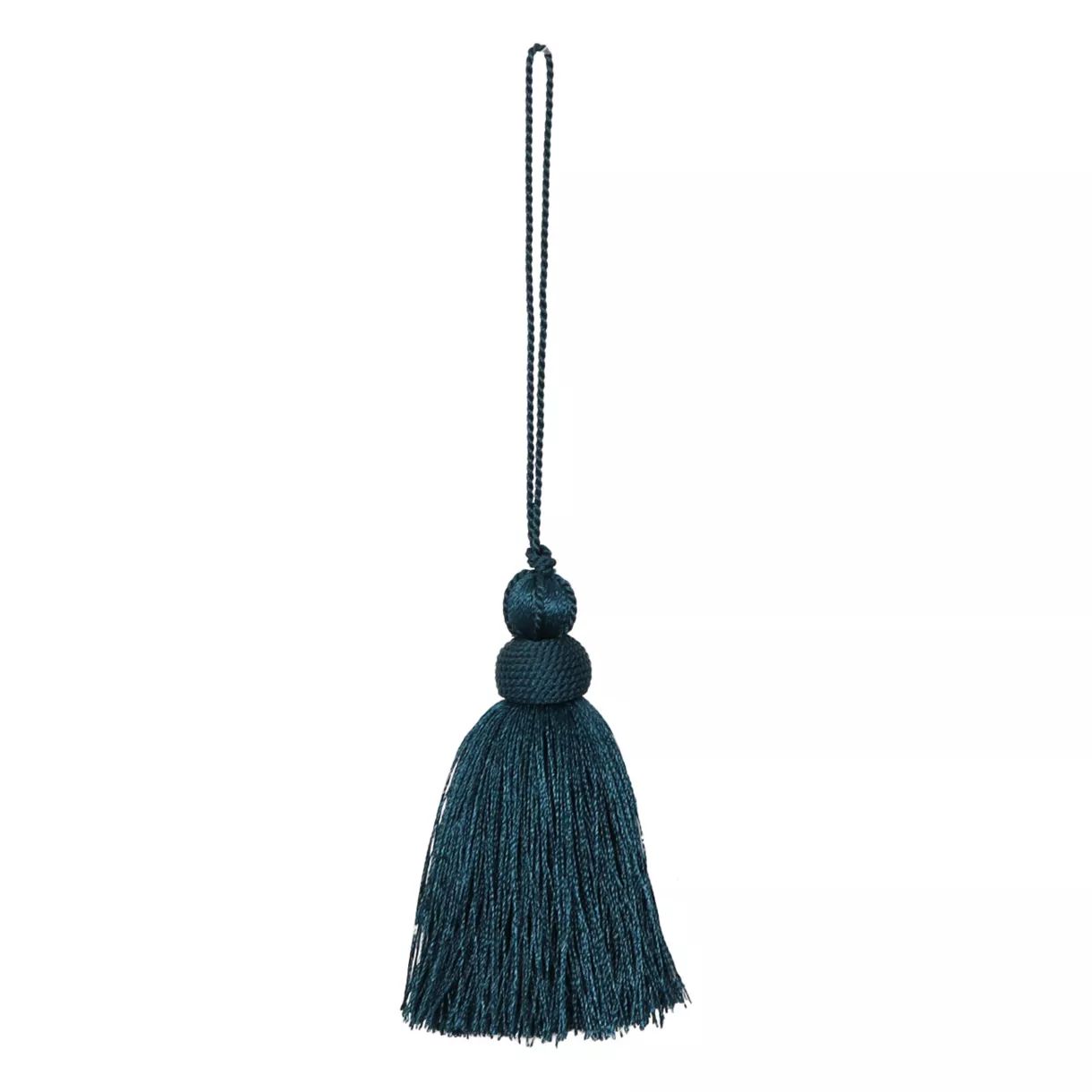 eminza Pompon décoratif de poignée (H19 cm) Paul Bleu canard