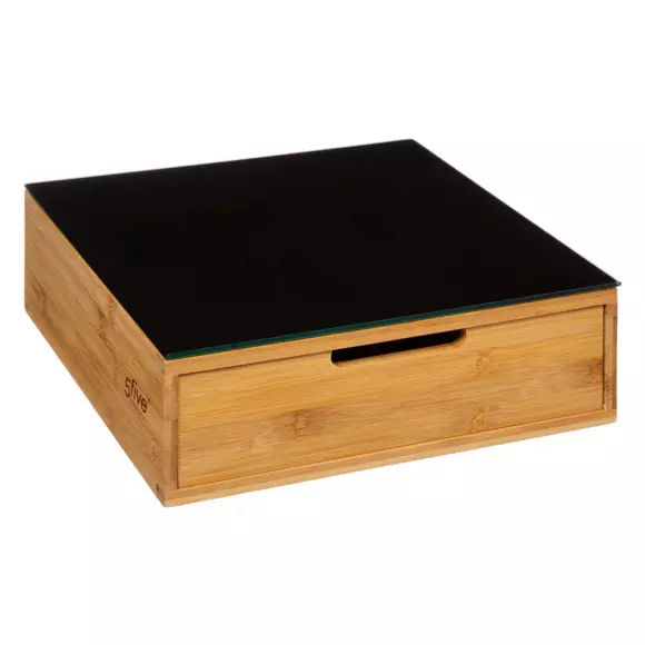 Eminza Porte Capsules Café (30 X 30 Cm) Black Bambou Noir