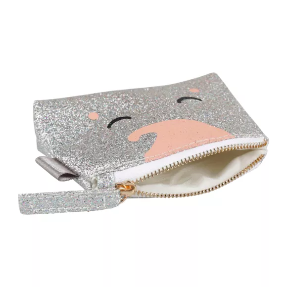 Eminza Porte Monnaie Paillettes Enfant (11 Cm) Licorne Argent