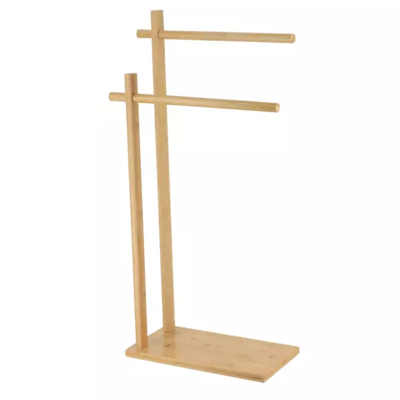 Eminza Porte Serviette 2 Barres Bambou (H86 Cm) Anako Naturel